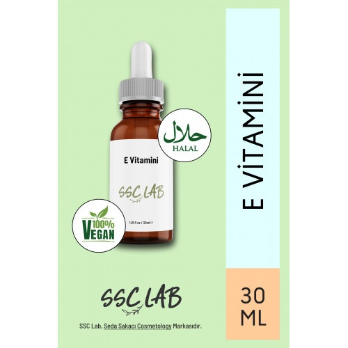 SSC Lab E Vitamini 30ml • Mineralli Hammadde, Bitkisel Formül