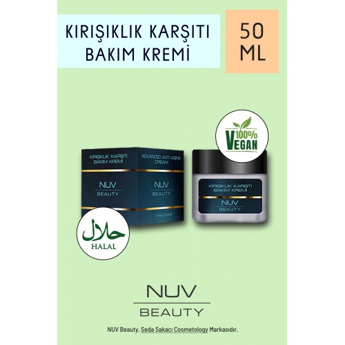 NUV Beauty Kırışıklık Karşıtı Bakım Kremi 50ml • Yaşlanma Karşıtı, Doğal Sertifikalı, Bitkisel Formül
